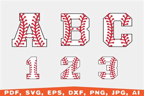 Baseball Font Baseball Letters And Numbers 2350851