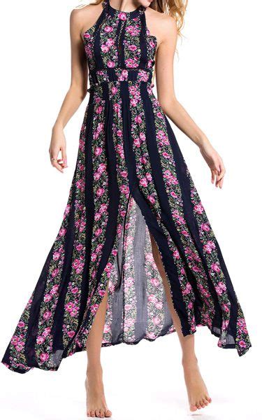 Backless Floral Print Slit Long Dress From Gamiss Best Maxi Dress