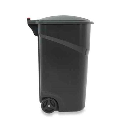 45 Gallon Wheeled Trash Can Lid Garbage Container Outdoor Waste Bin