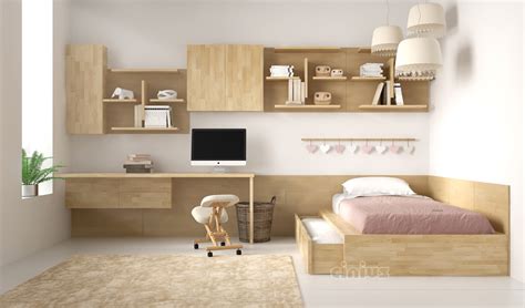 Testiera letto singolo in legno con comodino a scomparsa e vano a vista. Letto Comodo-SL di Cinius: secondo letto estraibile a ...