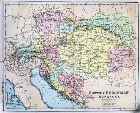 Map Of Austro Hungarian Empire Foto De Stock Adobe Stock