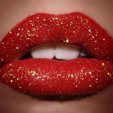 So Amazing Glitter Lips Red Lips Glitter Sparkle Teeth Makeup