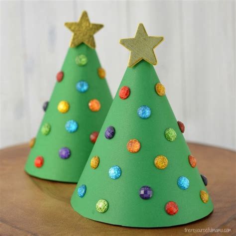 Paper Cone Christmas Tree Kid Craft Christmas Decorations For Kids