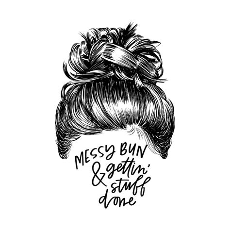 Cricut design space, and silhouette designer edition, make the cut (mtc), sure cuts a lot (scal), and brother scan and cut similar design products to mom svg | messy bun getting stuff done. 48+ Messy Bun Hairstyle Clipart, Great Ideas!