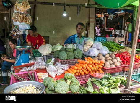 Pasar Turi Vegetables Market Singkawang West Kalimantan Indonesia