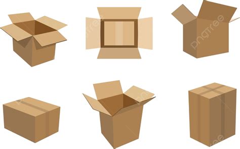 Cardboard Boxes Vector Box Transportation Photo Vector Box Transportation Png And Vector With