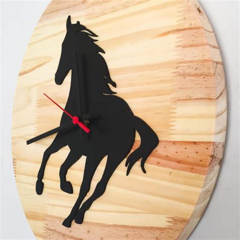 Handmade Horse Wooden Wall Clock Etsy