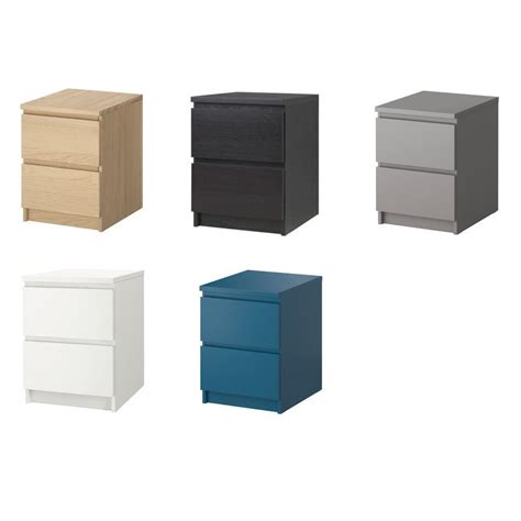 Ikea Dresser Malm 2 Drawers Night Table Drop Table 5 Colours