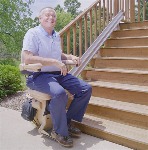 You sit in a chair, and it does the moving for you. VICTORVILLE stair lifts HANDICARE curved lift chair bruno ...