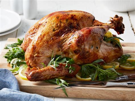 roast turkey with tarragon shallot butter recipe food network kitchen food network