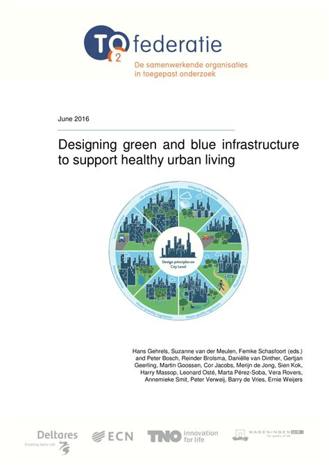 Pdf Designing Green And Blue Infrastructure To Support Healthy Urban