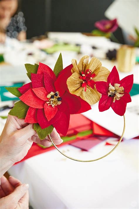 Make Diy Paper Poinsettia Ts And Wreaths And More Thinkmakeshare