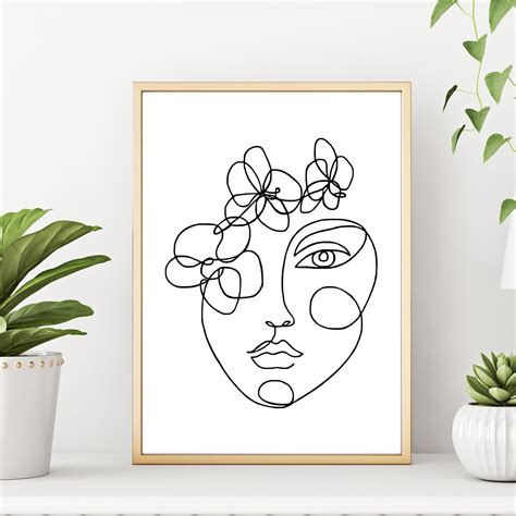 Worldwide shipping available at society6.com. Sincerely, Not |Abstract Line Drawing Woman's Face ...