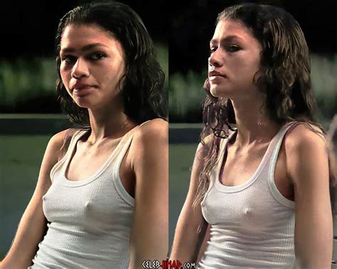 Zendaya Shows Off Her Nippleless Tits Behind The Scenes VipClipX