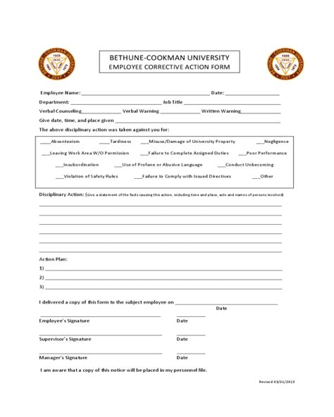 2022 Employee Corrective Action Form Fillable Printable Pdf And Forms