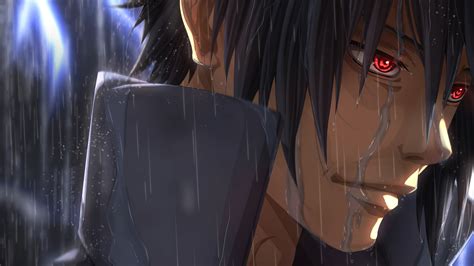Sasuke Sharingan In The Rain Anime Wallpaper 4k Hd Id4912