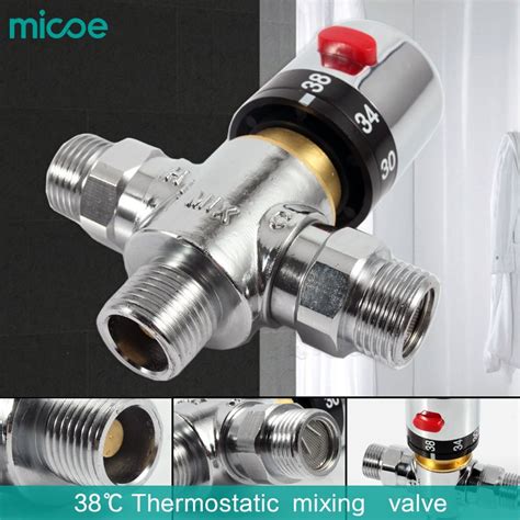 Micoe Brass Luxury Thermostatic Mixing Valve Temperature Control Valve