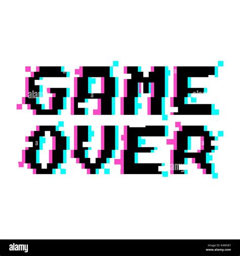 Vector Pixel Game Over Glitch Imagen Vector De Stock Alamy