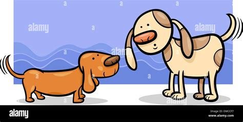 Dogs Wagging Tails Cartoon Stock Vector Image And Art Alamy