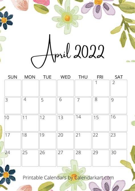 39 Cute Aesthetic April Calendars 2022 To Print Onedesblog Minimal