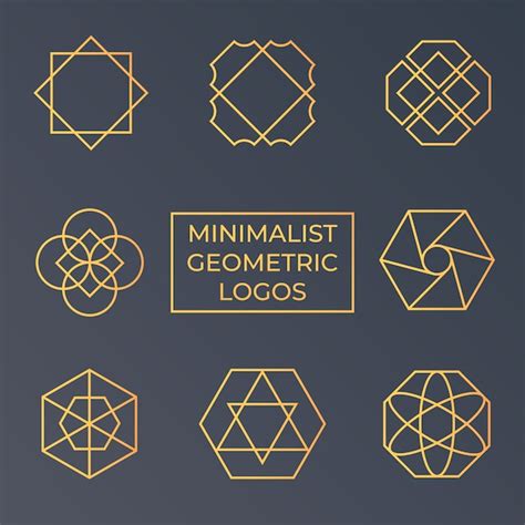 premium vector abstract minimalist geometric logo brand design