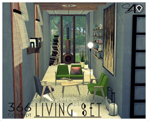 366 Concept Living Set Part I New Meshes Sims 4 Updates ♦ Sims 4