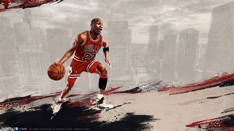 Download Michael Jordan In Red And Black Wallpaper