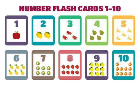 Printable Preschool Number Flash Cards Printable Numbers Printable