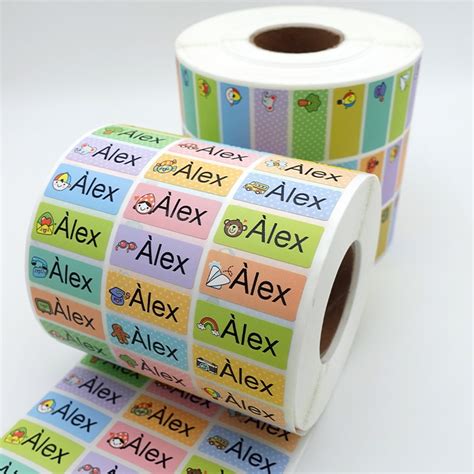 120pcs Name Tag Customize Name Stickers Waterproof Personalized Cute