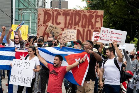 cubans protest against communist regime over rising prices and shortages vision times