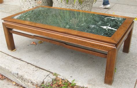 Uhuru Furniture And Collectibles Sold Teak And Marble Coffee Table 40