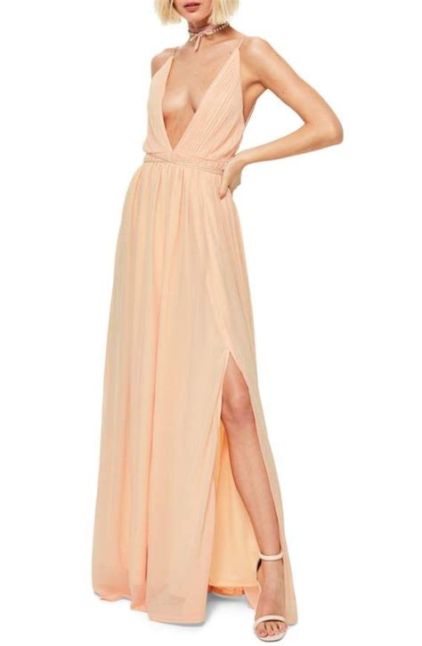 Missguided Plunging Neck Maxi Dress Nordstrom Womens Maxi Dresses