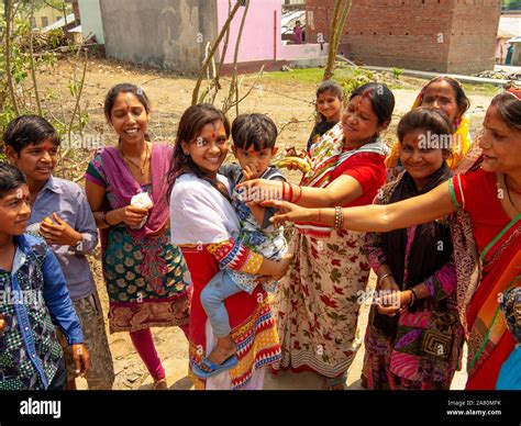 Indian Womans From Kaladhungi Village Uttarakhand India Stock Photo