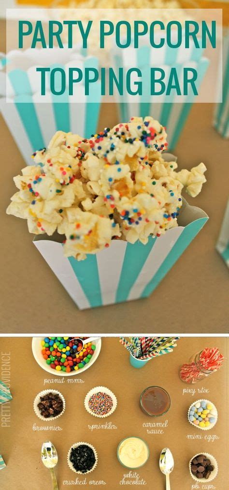 Popcorn Topping Bar For A Party And Topping Ideas Popcorn Bar