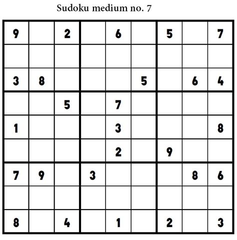 Free Printable Sudoku Medium Level Animationsa2z