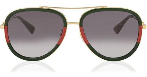 Gucci Gg0062s Bee Detail Aviator Sunglasses In Metallic For Men Lyst