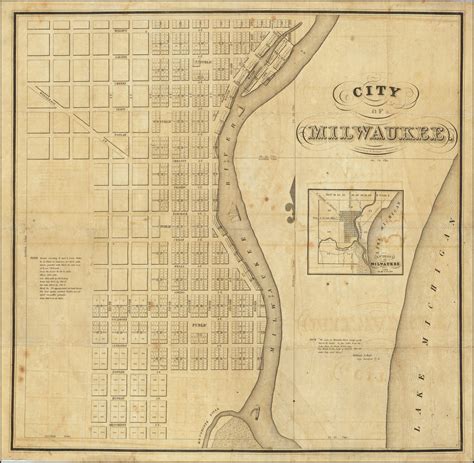 The First Printed Plan Of Milwaukee Wisconsin Rare An - vrogue.co