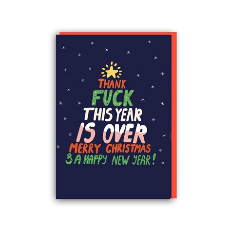 Funny Rude Christmas Card Funny Happy New Year Card Lockdown