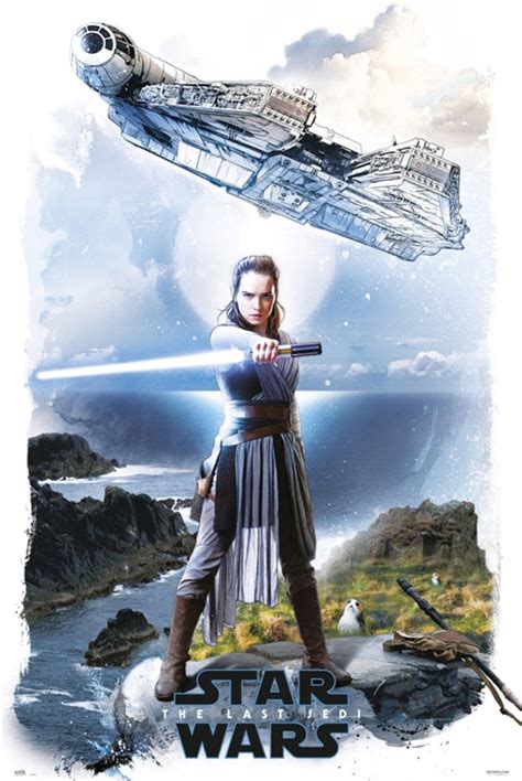 Star Wars épisode Viii Les Derniers Jedi Rey Poster Affiche