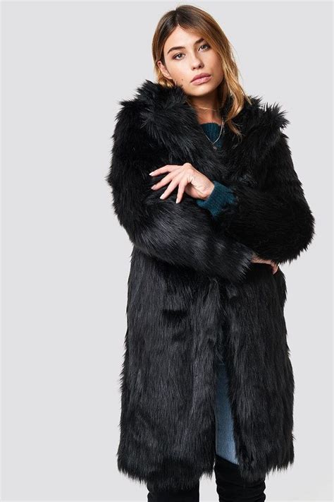 Black Faux Fur Coat Womens Black Faux Fur Coat Long Faux Fur Coat Black Faux Fur Coat