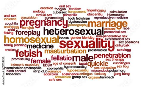 Word Cloud Illustrating Words Related To Human Sexuality Buy This Stock Vector And Explore