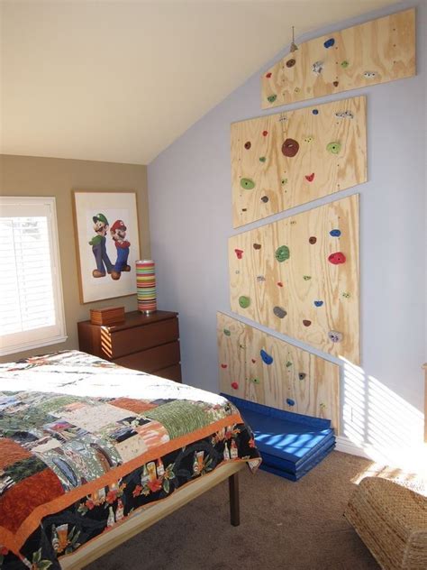 Diy Rock Wall Awesome Remodeled My Son S Room With A Custom Platform