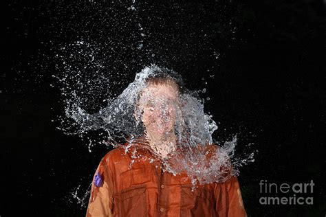 Water Balloon Popped Above Mans Head Photograph By Ted Kinsman Pixels