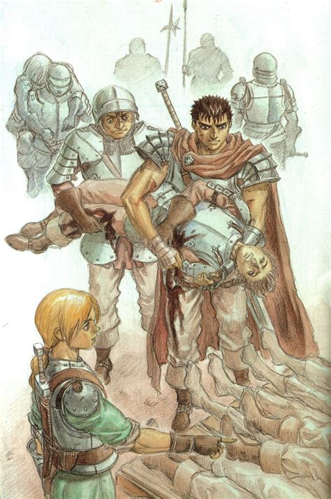 The Band Of The Hawk Coming Back From A Battle Berserk Manga Art