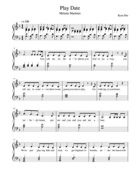 Melanie Martinez Play Date Sheet Music For Piano Download Free In Pdf Or Midi