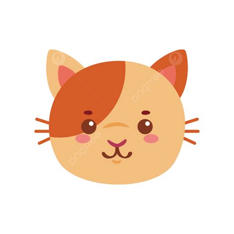 Gambar Kepala Hewan Kartun Kucing Lucu Kucing Kartun Satwa Png Dan