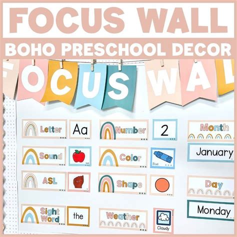 Boho Rainbow Classroom Decor Preschool Focus Wall Artofit
