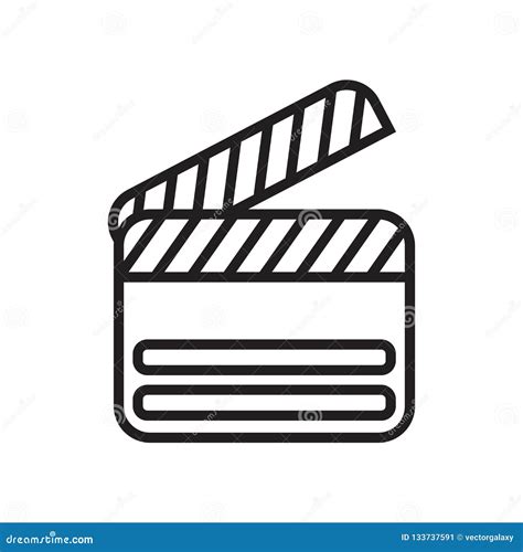 Clapperboard Icon Vector Sign And Symbol Isolated On White Background