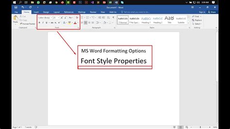 How To Format Your Fonts In Ms Word 2016 Youtube