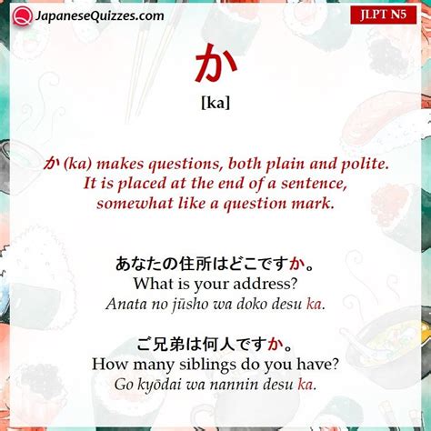 JLPT N5 Grammar List Japanese Quizzes Learn Japanese Words Basic